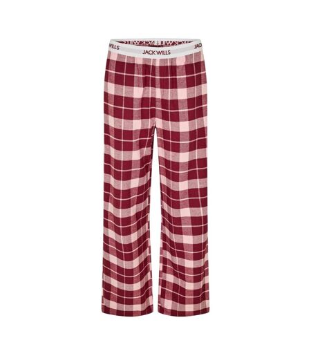 Bas De Pyjama Motif/style À Carreaux Femme Bordeaux Rose Jack Wills