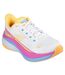 Womens/ladies Max Cushioning Propulsion Trainers White Orange Skechers-1