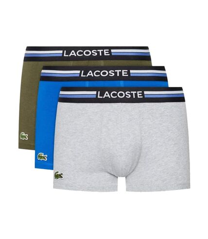 x3 Boxers Noir/Gris/Bleu Homme Lacoste 5H3386 - S