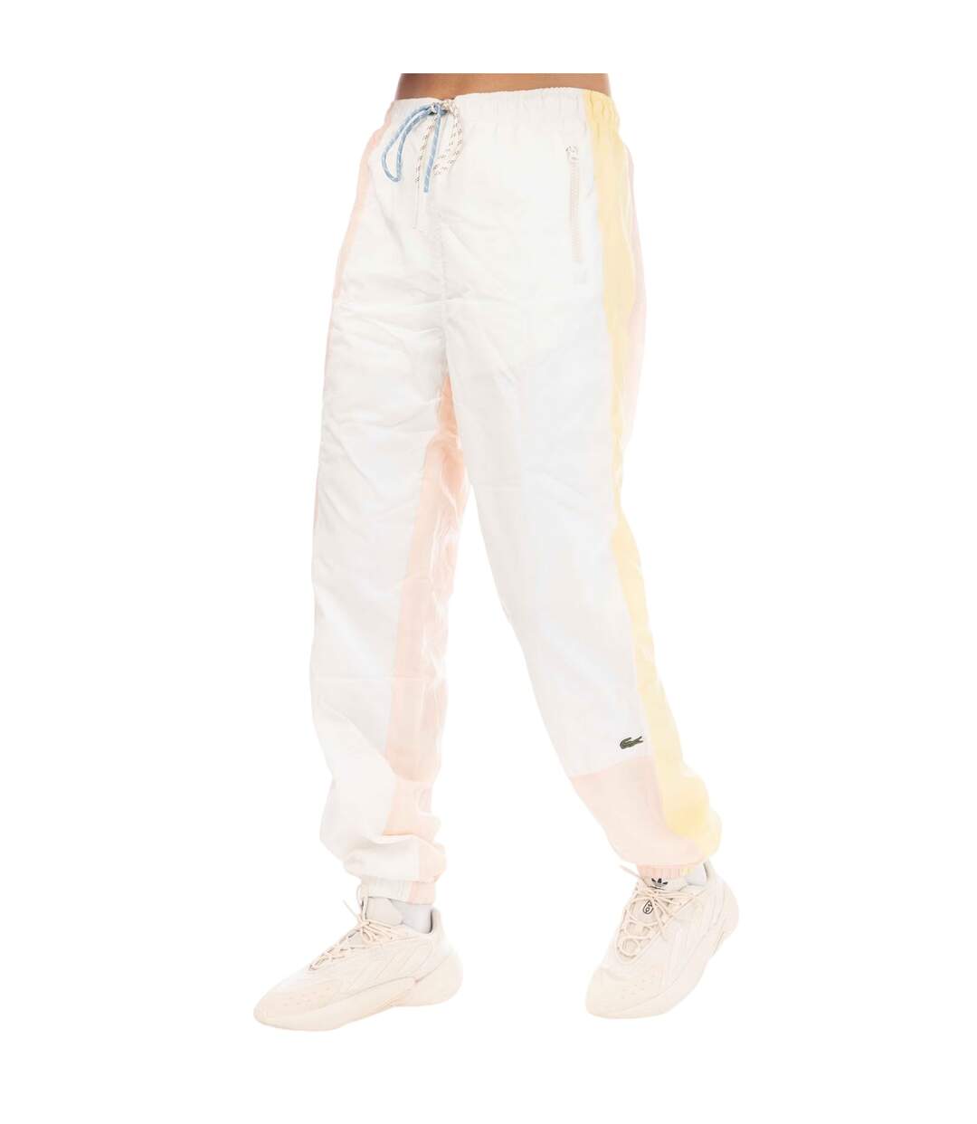 Pantalon De Jogging Motif/style Blocs De Couleurs Femme Blanc Lacoste-1
