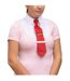 Womens/ladies champion show rider button short-sleeved competition shirt pink/white Supreme Products-1