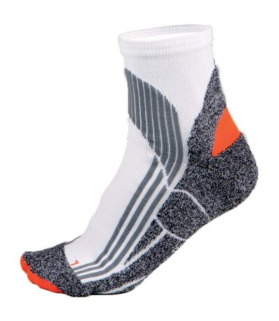 Chaussettes sport homme blanc/gris/orange Kariban Proact