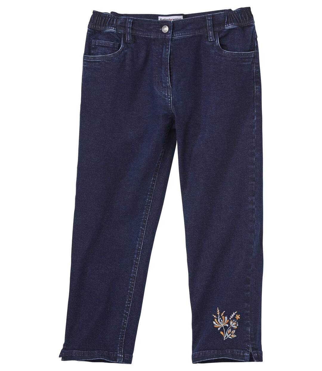 Sedemosminové strečové džínsy s výšivkou Atlas For Men