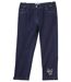Women's Embroidered 7/8 Stretch Jeans - Blue