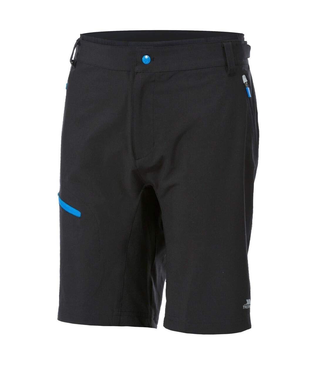 Mens Malaki Slim Walking Bib Shorts Black Trespass-2