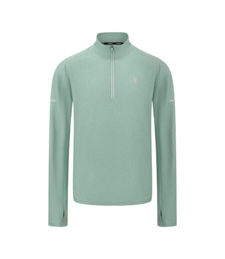 Mens Quarter Zip Long-sleeved Tracksuit Top Green Karrimor