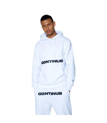 Unisex adult continu8 boxy hoodie white Hype