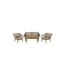Salon de Jardin en Bois Chania 164cm Beige-1