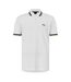 Polo Motif/style Rayure Contrastée Sur Bord Paddy Homme Blanc Vert Boss-1