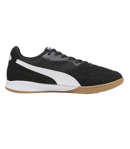 Mens Logo Low Cut Trainers Black White Puma