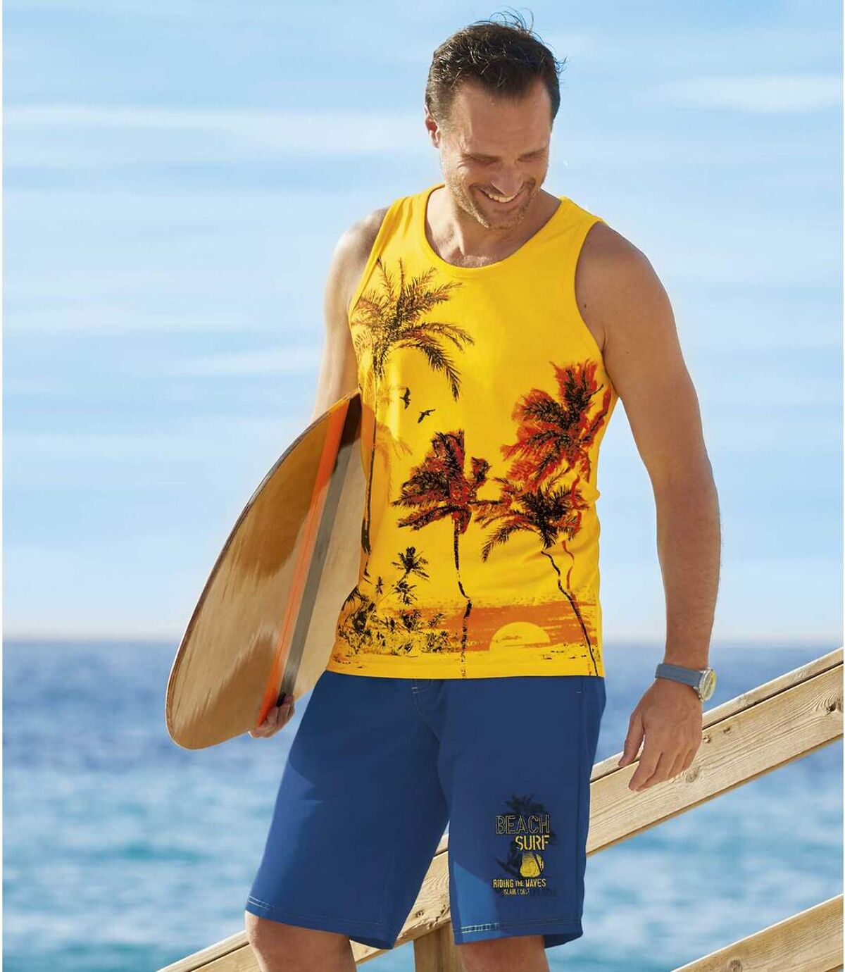 Short De Bain Homme Hawaïen - Imprimé Tropical, Séchage Rapide, Coupe Large - Pour Surf, Plage, Piscine
