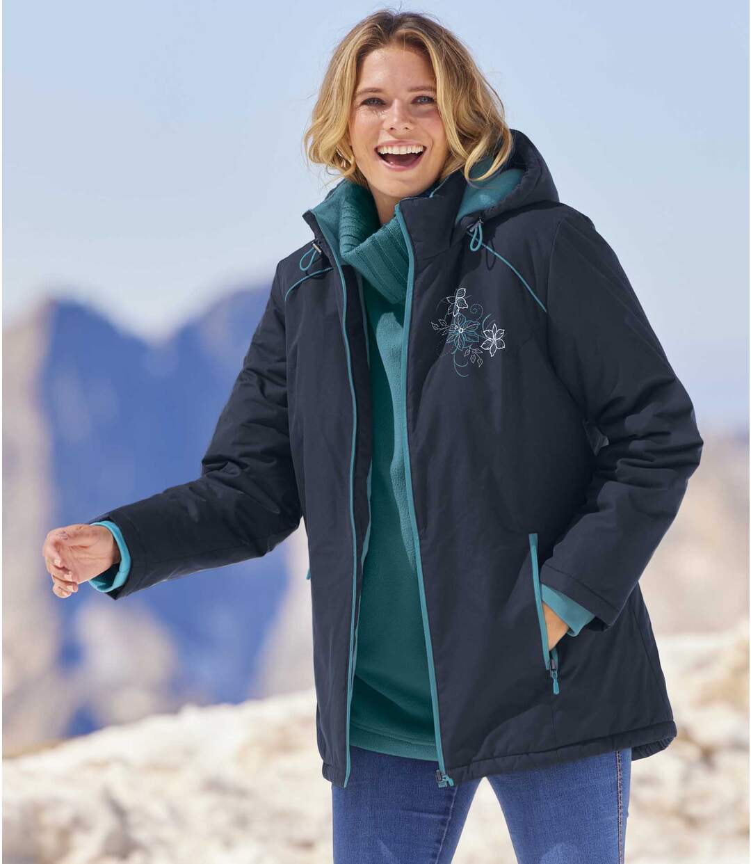 Ski-jas met fleecevoering en capuchon  Atlas For Men