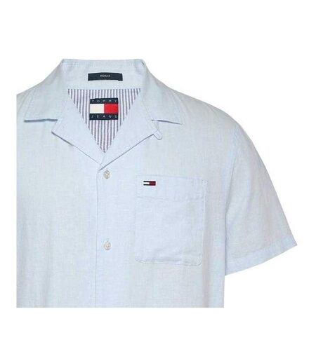 Mens Logo Pocket Shirt Sweet Blue Tommy Jeans