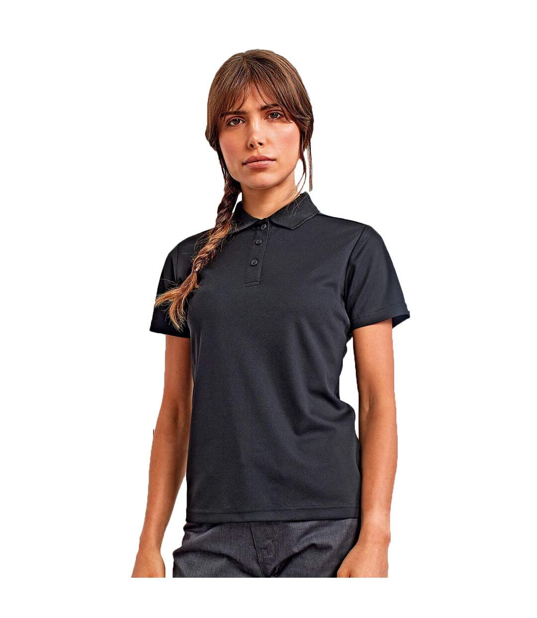 Premier Polo durable pour femmes/femmes (Noir) - UTPC4828