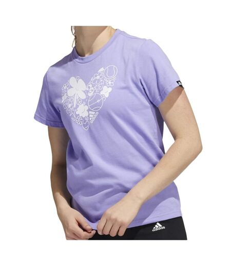 T-shirt Violet Femme Adidas Fun Sport - S