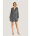 Robe courte chic brillante cache-coeur-1