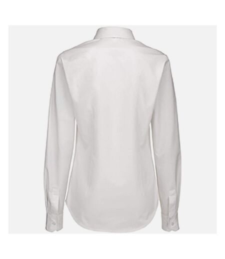B&C Womens/Ladies Sharp Twill Long Sleeve Shirt (White)
