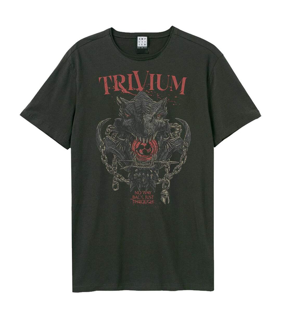 Unisex Adult Dragon Chains  T-shirt Charcoal Trivium-1