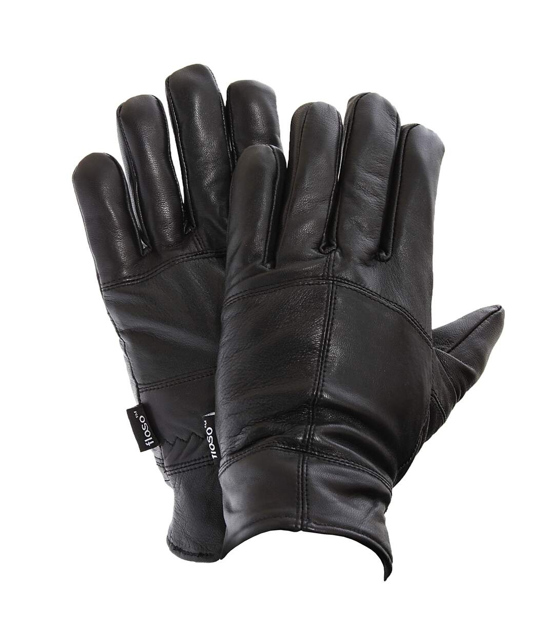 Gants thinsulate en cuir véritable homme 3m 40g noir Floso-1