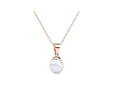 Collier et Pendentif Full Moon Pearl, Perle d’imitation