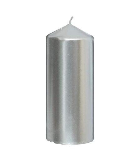 Lot de 4 bougies de l'Avent Satin 12cm Argent