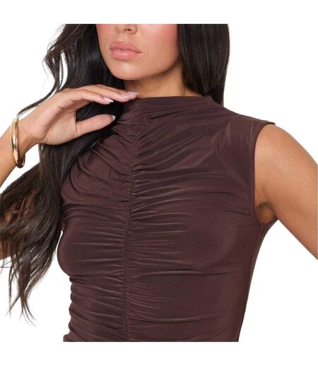 Haut Motif/style Ruché Femme Marron I Saw It First
