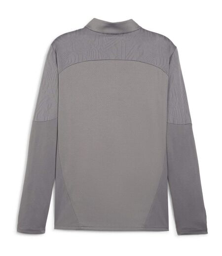 Mens Teamfinal Quarter Zip Training Fleece Top Iron Silver Puma