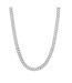 Metal Curb Chain Necklace One Size Silver Fabric-2