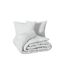 Parure de Lit Jacquard 3 Pièces Swan 260x240cm Blanc-2