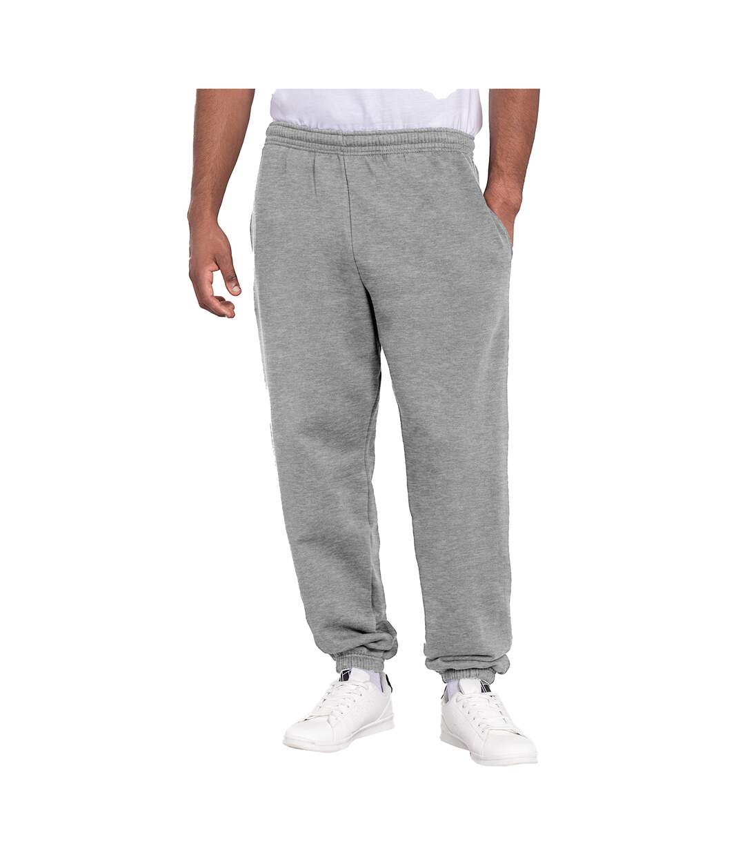 Pantalon De Jogging Iconic Premium Adulte Gris Clair Chiné Fruit Of The Loom-2