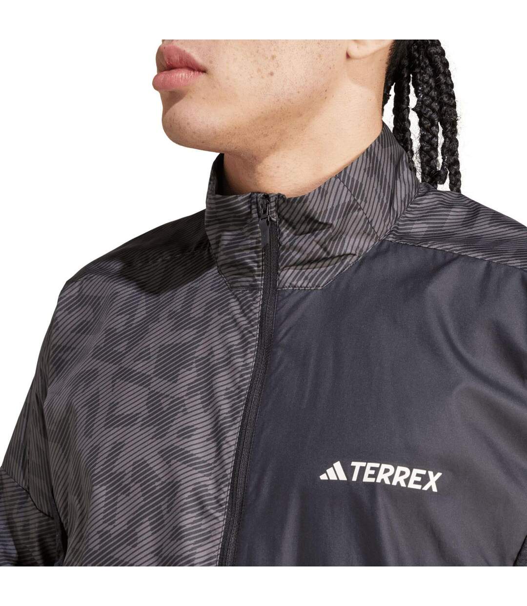 Veste Coupe-vent Terrex Trail Running Adulte Unisexe Charbon Adidas-4