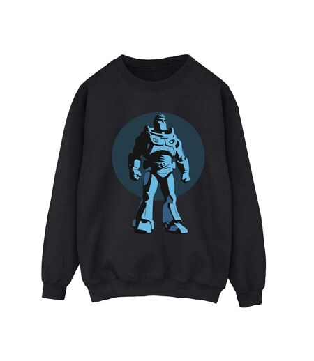 Disney Sweatshirt Lightyear Buzz Standing Circle Womens/Ladies (Noir) - UTBI25044