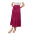 Jupe Longue Motif/style Floral En Relief Femme Fuchsia Lovedrobe-2