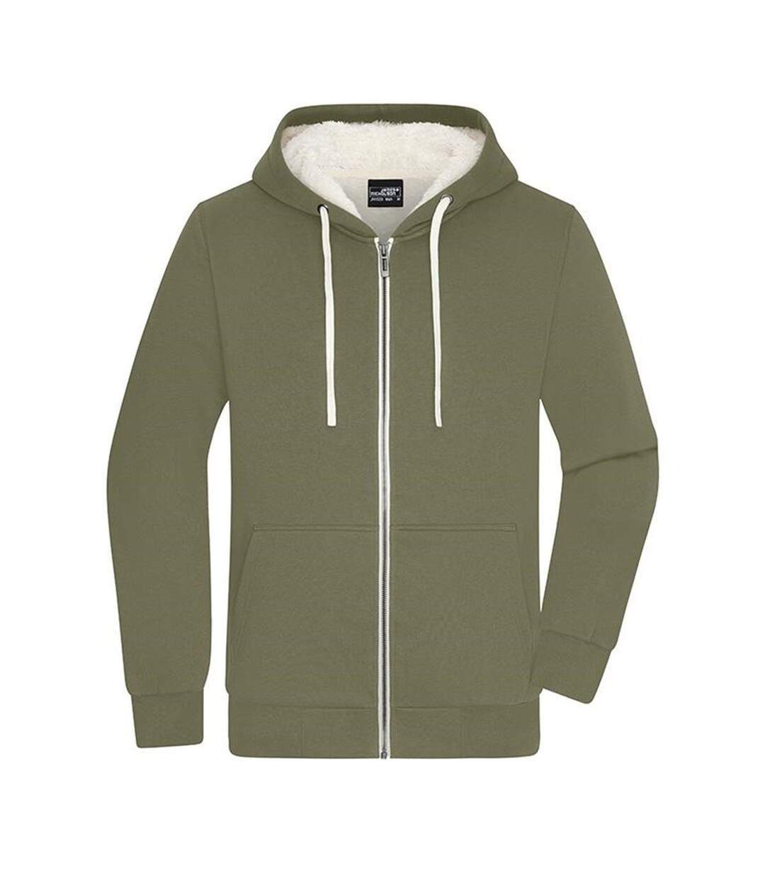 Gilet sweat sherpa - Homme - JN1320 - vert olive