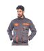 Portwest Mens Contrast Hardwearing Workwear Jacket (TX10) (Grey/Orange) (UTRW1018)-1
