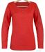 MAYFLOWER - TEEF2006C - Tee-shirt femme manches longues en coton flammé orange-2
