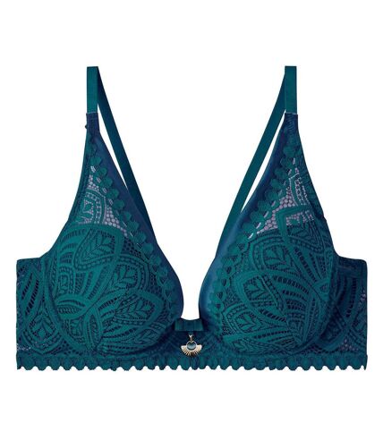 Soutien-gorge ampliforme coque moulée turquoise Sarong