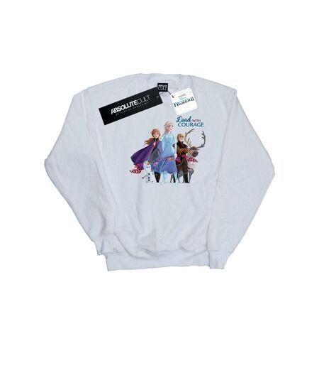 Disney Femmes/Les femmes Frozen 2 Lead With Courage Sweatshirt (Blanc) - UTBI18846