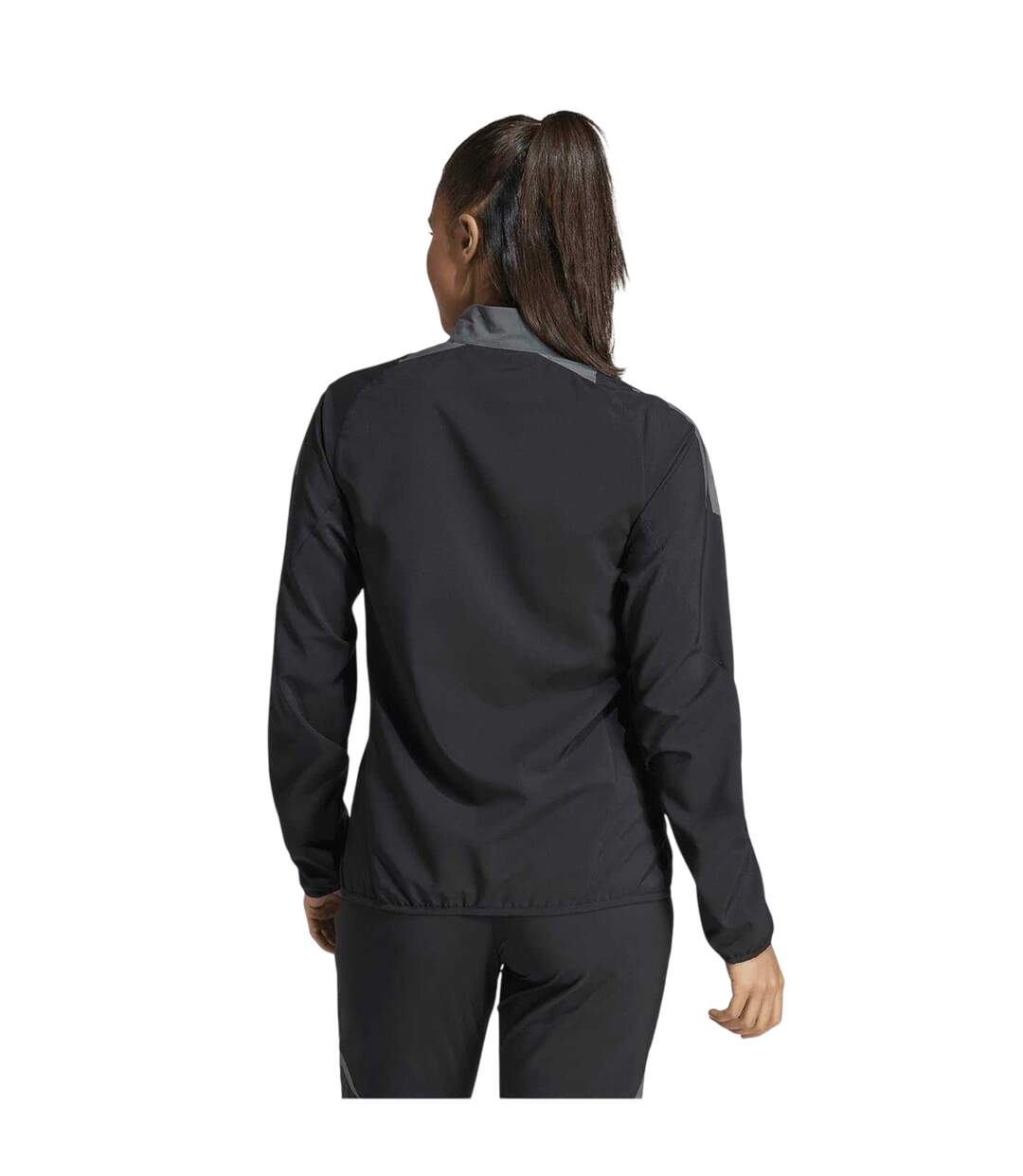 Veste De Survêtement Manches Longues Raglan Motif/style 3 Rayures Tiro Femme Noir Gris Foncé Adidas-3