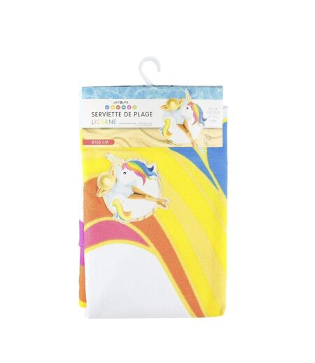 Serviette de Plage Licorne 150cm Blanc