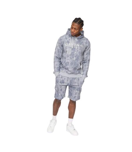 Mens Bardon Camo Cargo Shorts Light Steel Camo Crosshatch