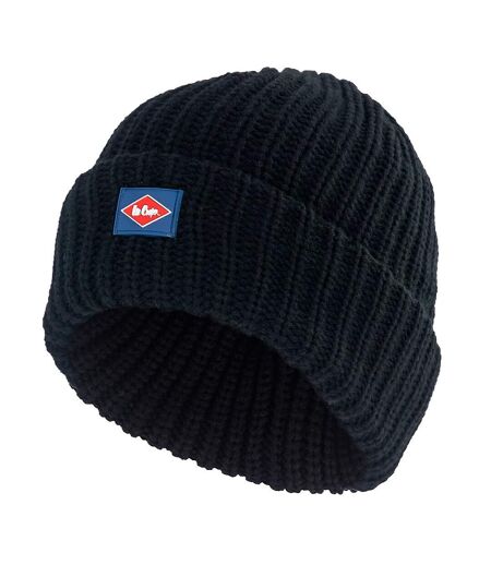 Chunky knit beanie black Lee Cooper