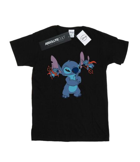Disney - T-shirt LILO AND STITCH LITTLE DEVILS - Femme (Noir) - UTBI17201
