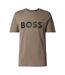T-shirt Motif/style Grand Logo Homme Beige Boss-2
