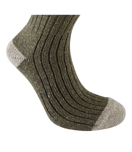 Chaussettes de marche glencoe homme vert kaki foncé chiné Craghoppers