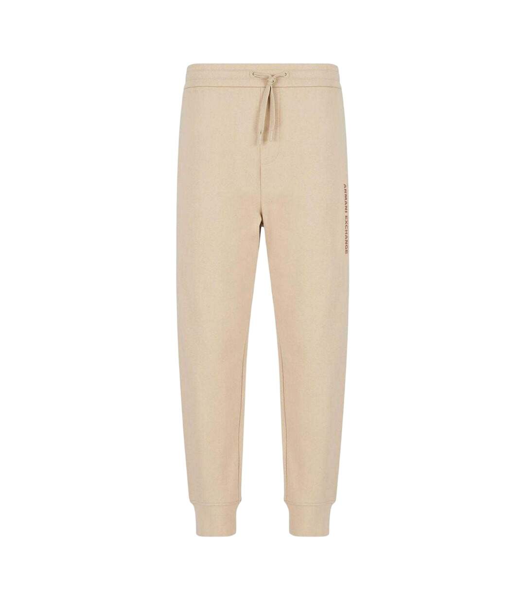 Mens Cotton Logo Trousers Beige Armani Exchange-2