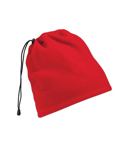 Snood-bonnet Combo Adulte Taille Unique Rouge Classique Beechfield