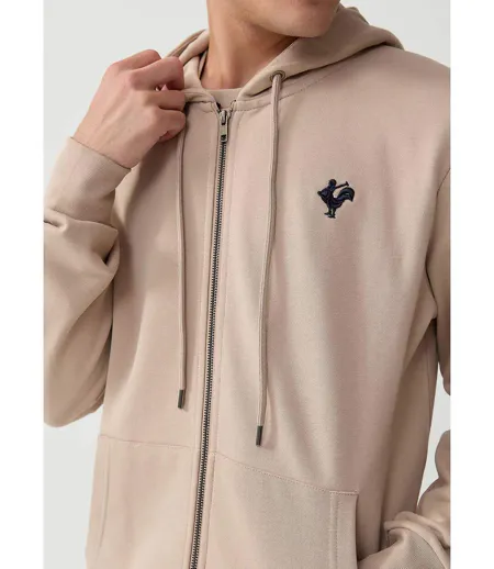 Sweat shirt zippé à capuche, kangourou