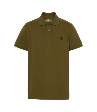 Mens Oyster River Logo Short-sleeved Polo Shirt Olive Timberland
