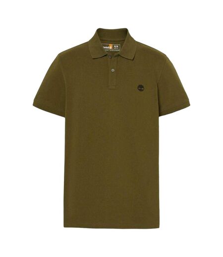 Mens Oyster River Logo Short-sleeved Polo Shirt Olive Timberland
